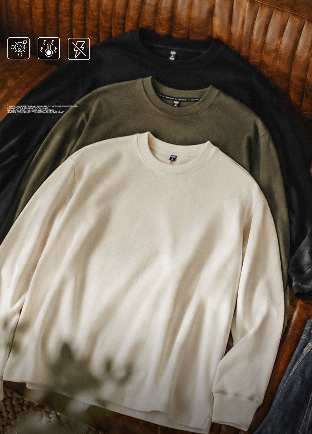 American Fleece-Lined Warm Top Layered Underneath Anti-static Men's Sweater - Harmony Gallery