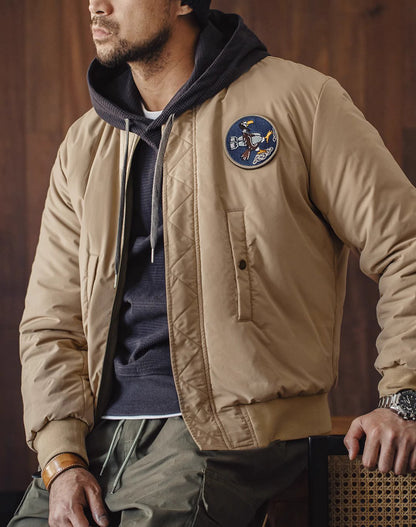 American Retro Reversible MA1 Bomber Cotton Baseball Men's Jacket - Harmony Gallery
