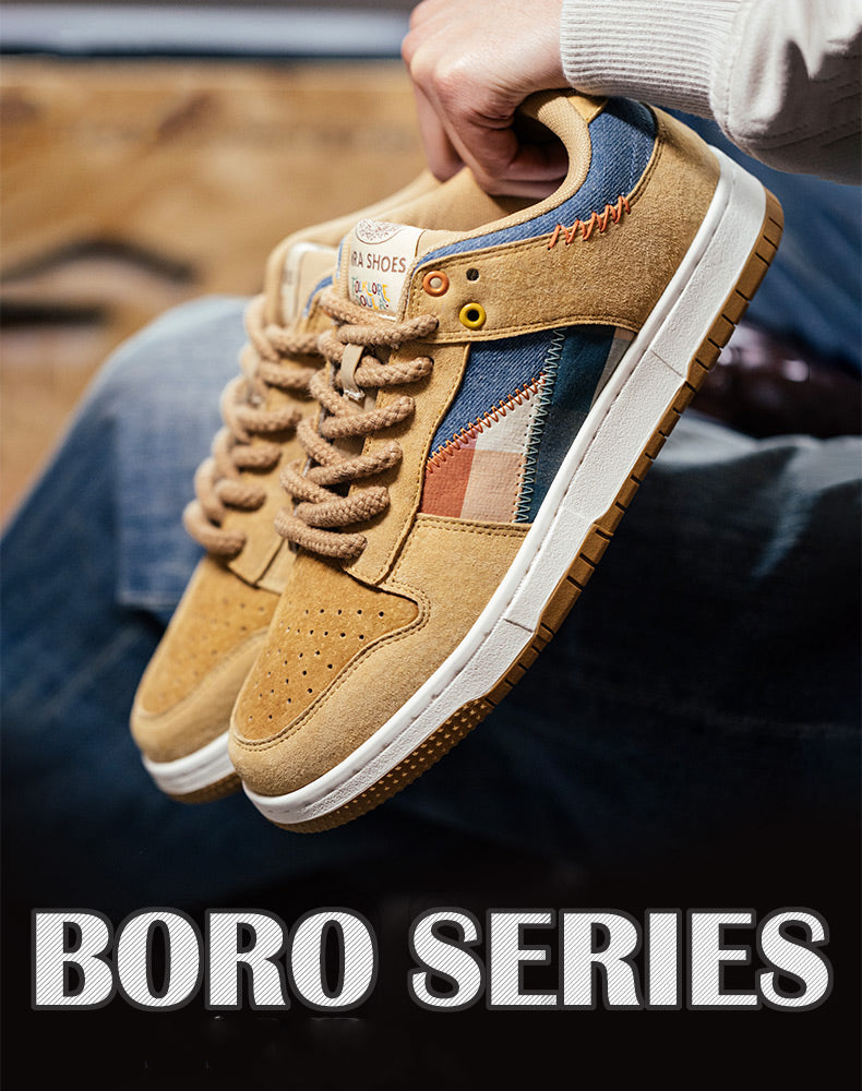 American Retro Denim Plaid Thick-Soled Sports Trendy Men's Casual Shoes - Harmony Gallery