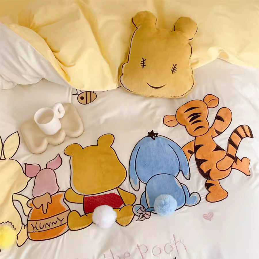 Disney Winnie The Pooh Cute Pure Cotton Four-Piece Bed Set - Harmony Gallery