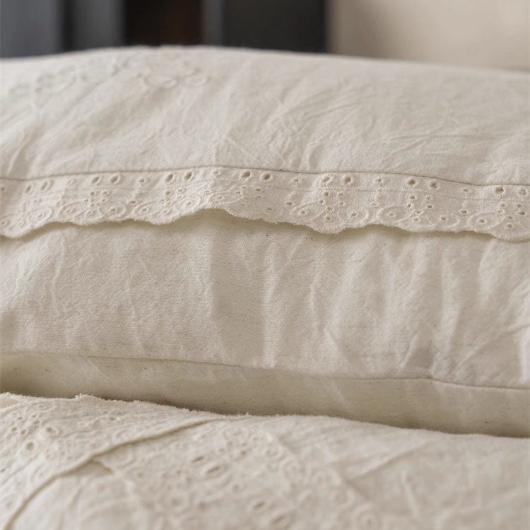 French Lace Cotton And Linen Pure Cotton Four-Piece Bed Set - Harmony Gallery