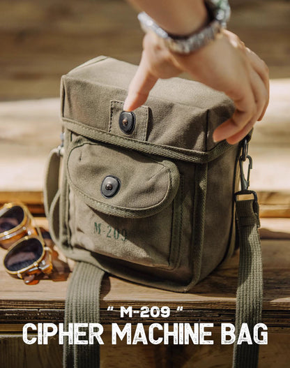 American M209 Tactical Canvas One-Shoulder Magnetic Men's Bag - Harmony Gallery