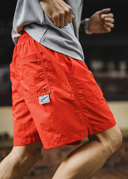 American Retro Beach Elastic Waistband Summer Daily Men's Shorts