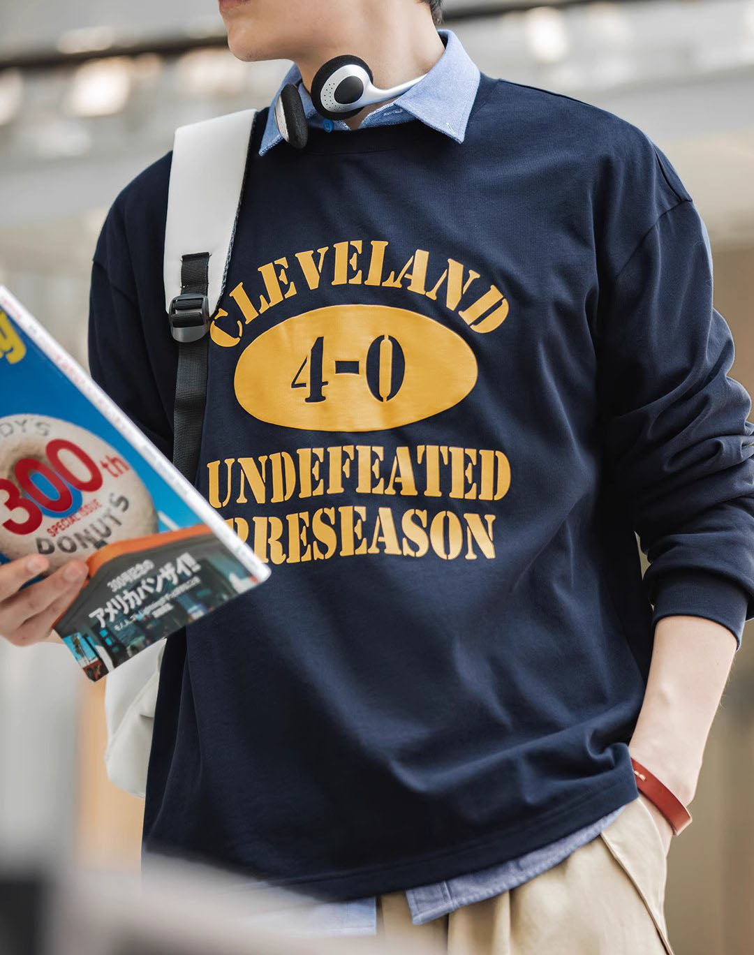 American Casual Letter Foam Printing Sports Men's Sweater - Harmony Gallery