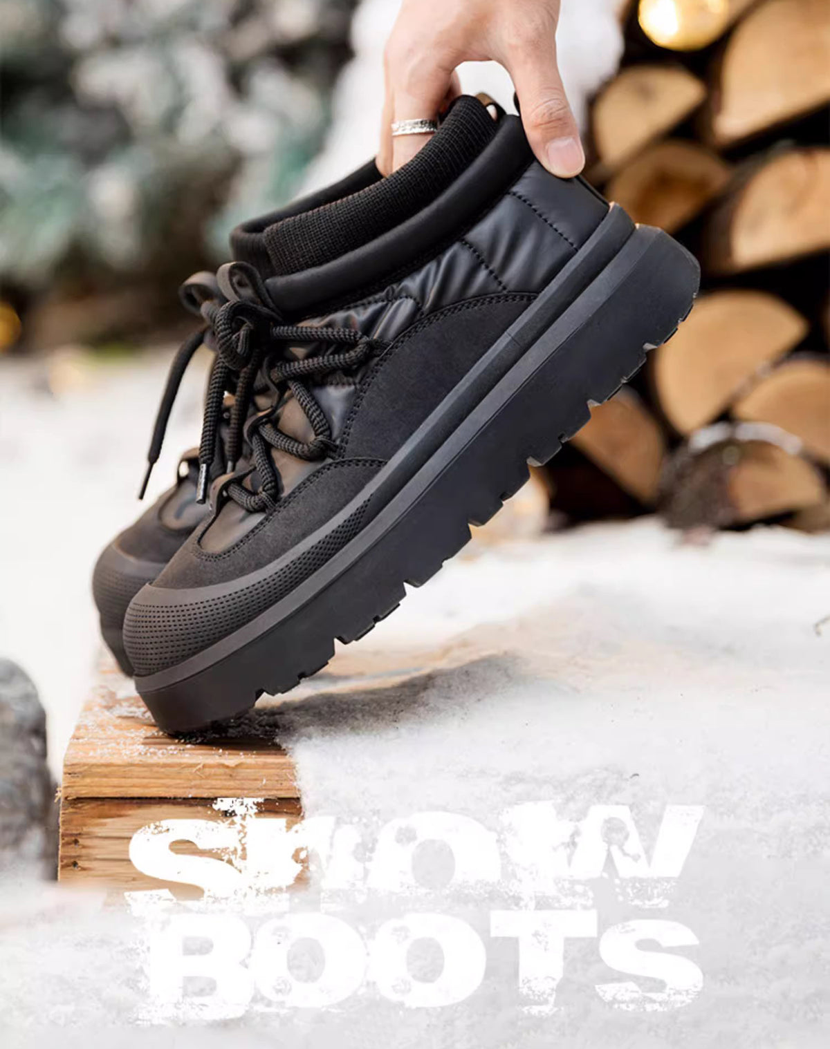 Snow Boots Velvet Warm Short Barrel Cotton Non-Slip Thick Bottom Men's Boot - Harmony Gallery