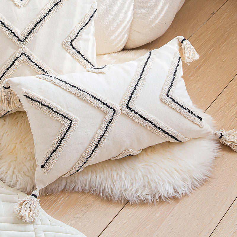 Starry Charm Boho Tasseled Accent Throw Pillows - Harmony Gallery