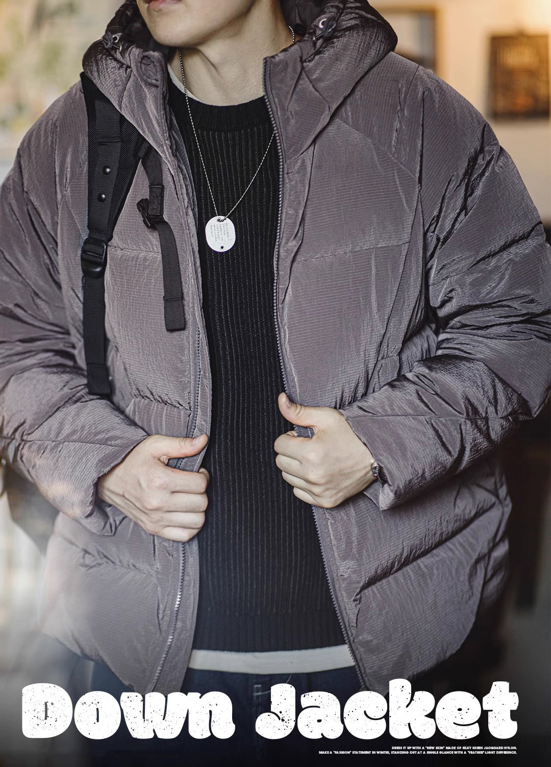 American 90 White Wear Outside Warm Cold-Proof Bread Men's Jacket - Harmony Gallery