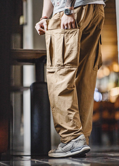 American Retro Multi-Pocket Waterproof Loose Men's Trousers - Harmony Gallery