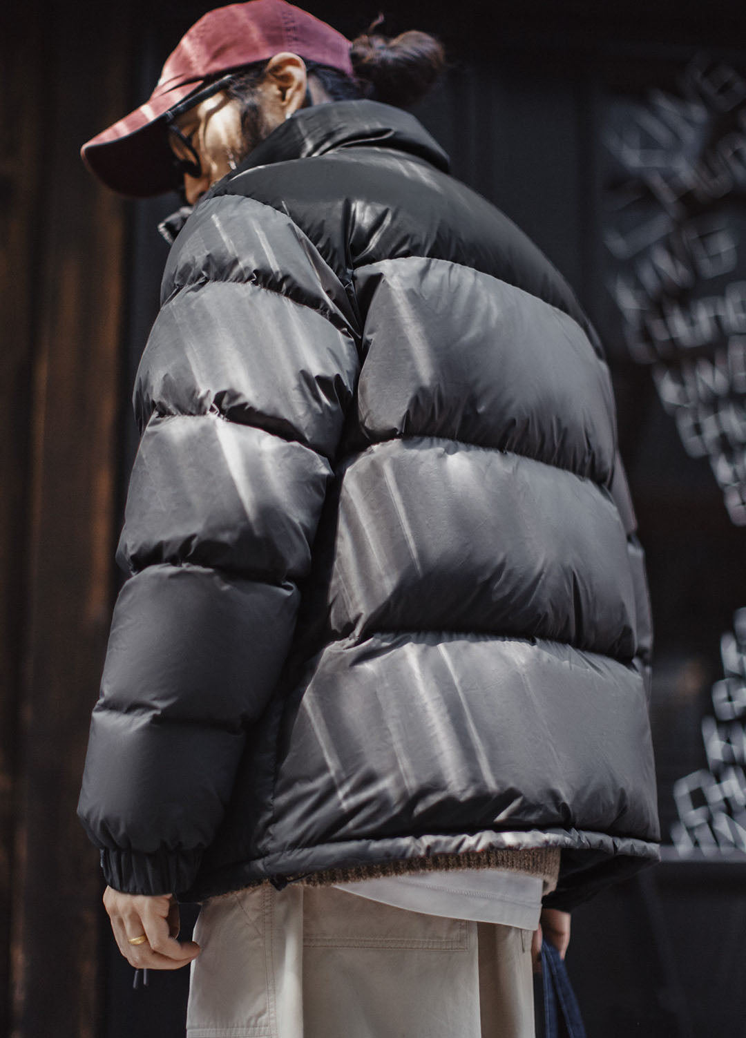 American Retro 90s White Duck Down Bread Warm And Wind proof Men's Jacket - Harmony Gallery