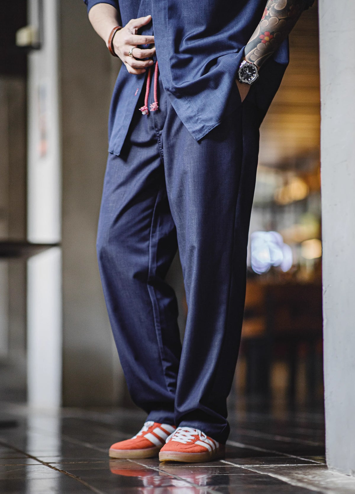 American Retro Limitation Tencel Pete Suit Drape Men's Trousers - Harmony Gallery
