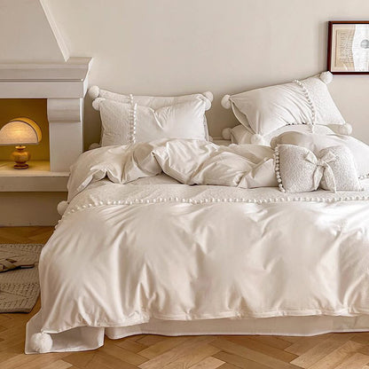 French Princess Pure Cotton Quilt Lace Four-Piece Bed Set - Harmony Gallery