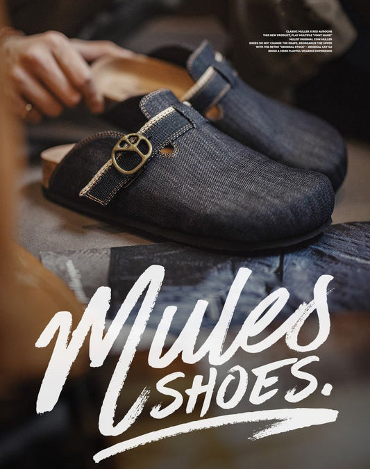 Mules Cork Half-Support Breathable Denim Outdoor Wear Slippers Men's Sandal - Harmony Gallery