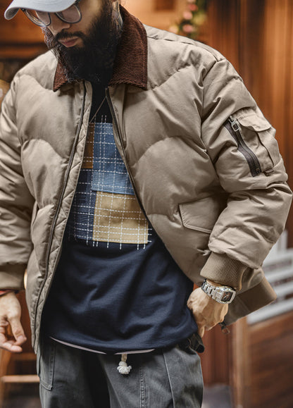 American Retro CWU 45 P Flight Short Warm Bomber Cotton-Padded Men's Jacket - Harmony Gallery