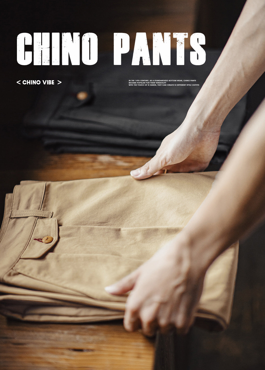 American Workwear Retro Chino Tapered Cotton Straight Men's Trousers - Harmony Gallery