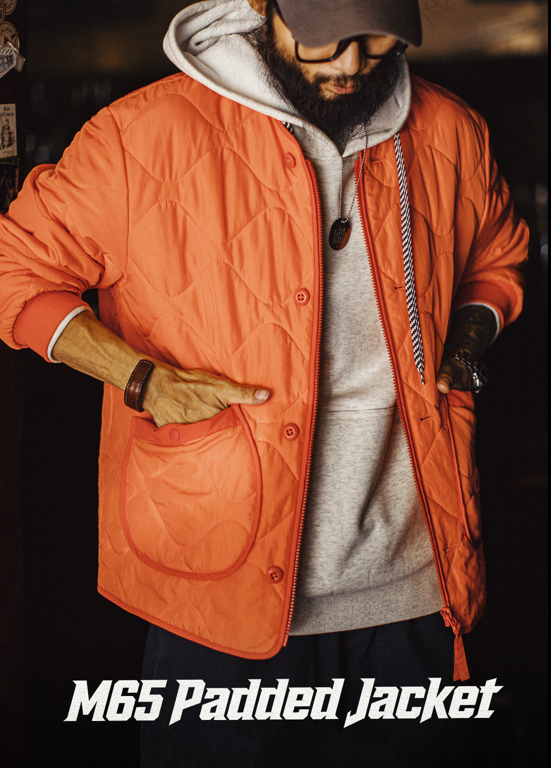 American Quilted M65 Cotton Short Thin With Lining Base Baseball Men's Jacket