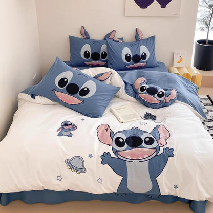 Good Night Disney Stitch Four-Piece Cotton Washed Bed Set - Harmony Gallery