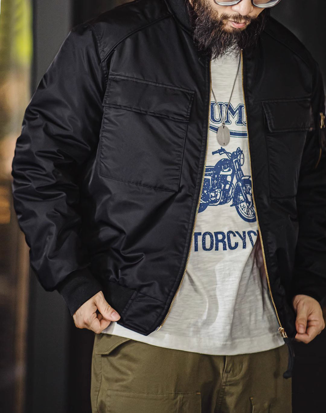 American MA1 Pilot Cotton Military Thickened Baseball Men's Jacket - Harmony Gallery