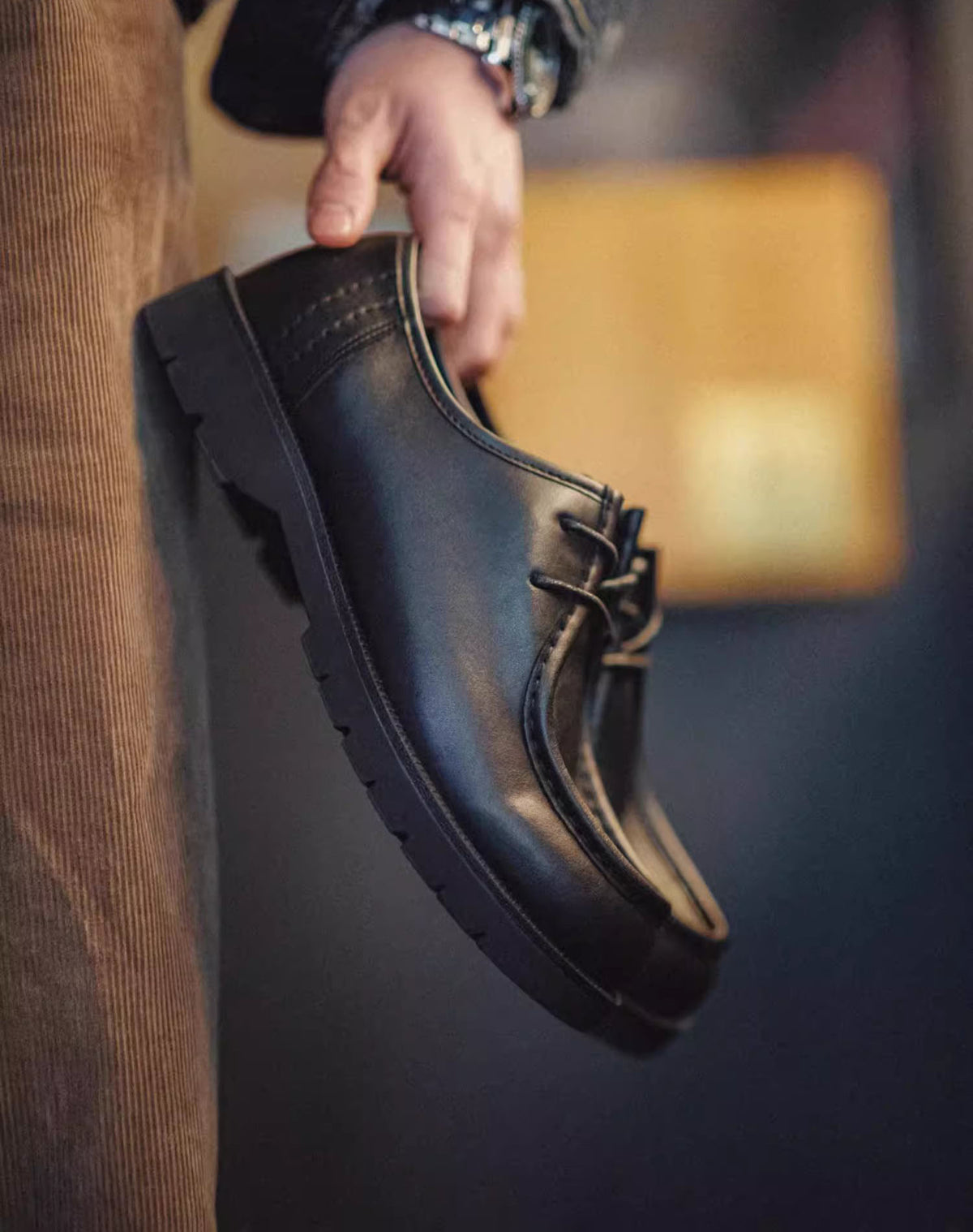 American Retro Moccasin Work Wear Leather Men's Dress Shoes - Harmony Gallery