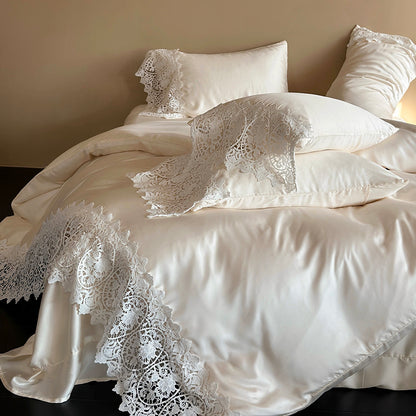 French Romantic Lace Cool Double-Sided Tencel Four-Piece Bed Set - Harmony Gallery
