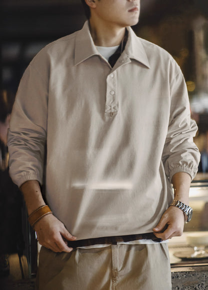American Retro Four-Way Stretch Polo Sports Men's Sweater - Harmony Gallery