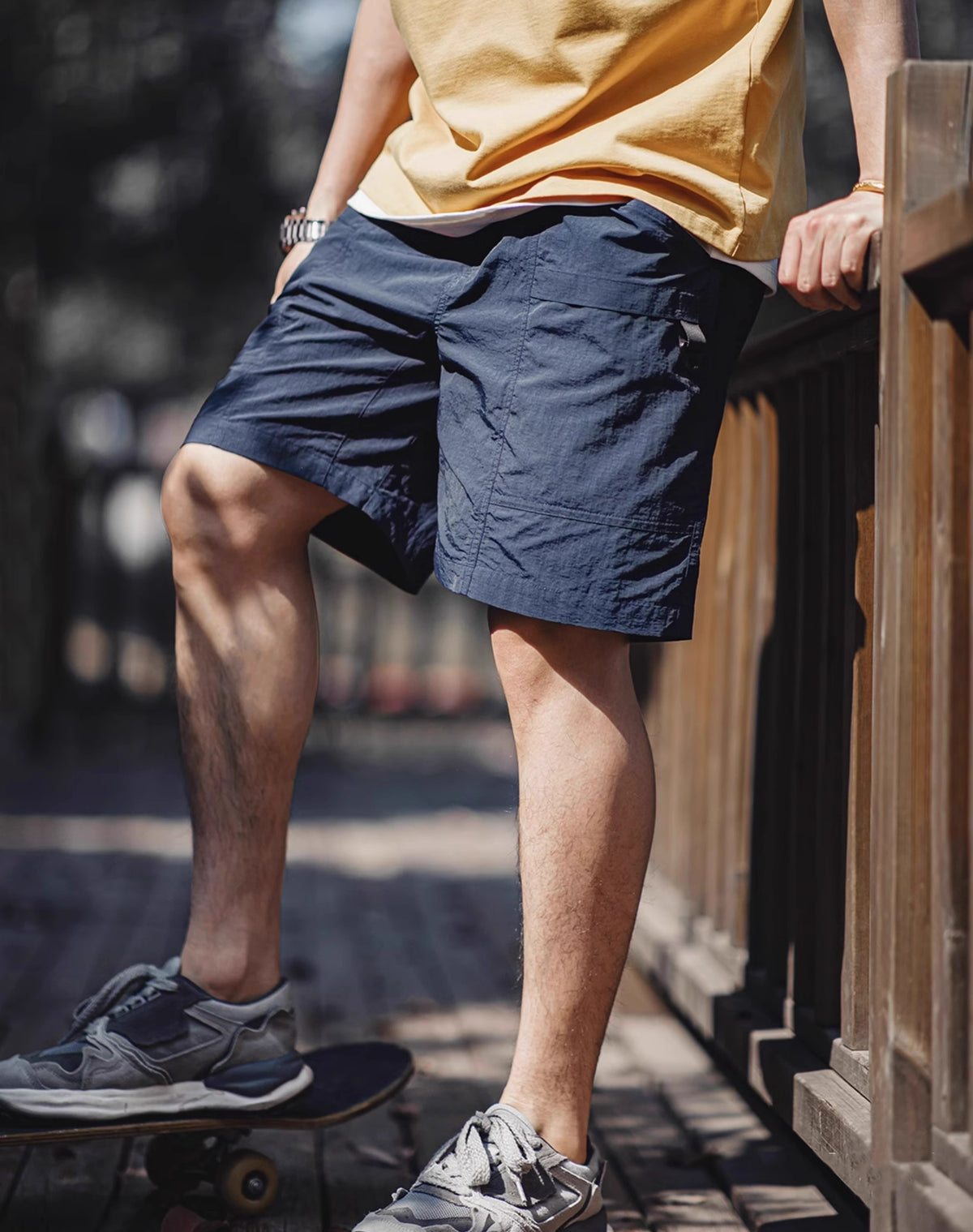 American Retro Big Pocket Waterproof Thin Nylon Men's Shorts - Harmony Gallery
