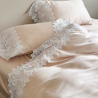 French Romantic Lace Cool Double-Sided Tencel Four-Piece Bed Set - Harmony Gallery