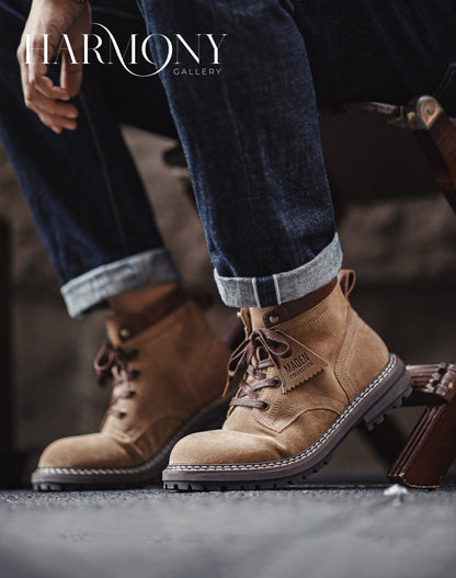 American Desert Genuine Leather Outdoor Men's Work Boot - Harmony Gallery