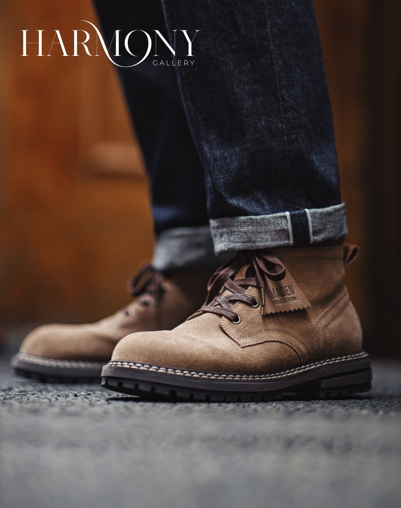 American Desert Genuine Leather Outdoor Men's Work Boot - Harmony Gallery