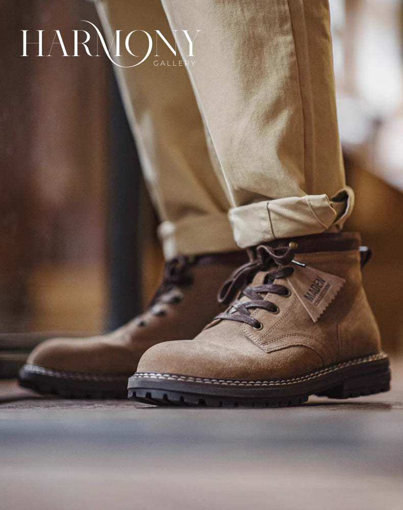 American Desert Genuine Leather Outdoor Men's Work Boot - Harmony Gallery
