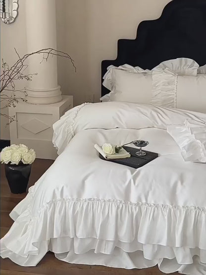 French Princess Skirt Romantic Long-Staple Four-Piece Pure Cotton Bed Set
