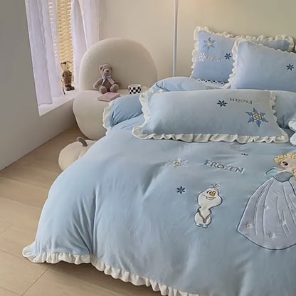 Frozen Princess Elsa Washed Cotton Fire-Piece Sengesæt