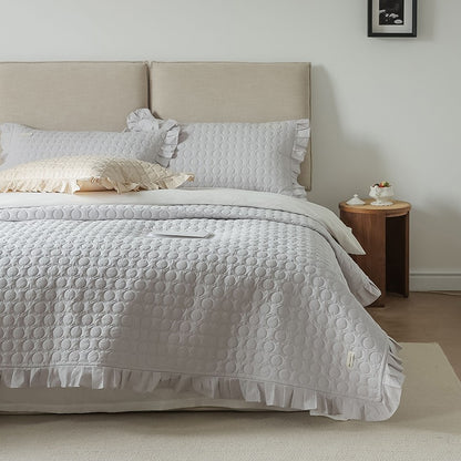 French Lace Multifunctional Washed Cotton Bed Cover - Harmony Gallery
