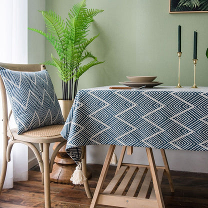 Cotton Linen Fresh Nordic Rectangular Coffee Tablecloths - Harmony Gallery