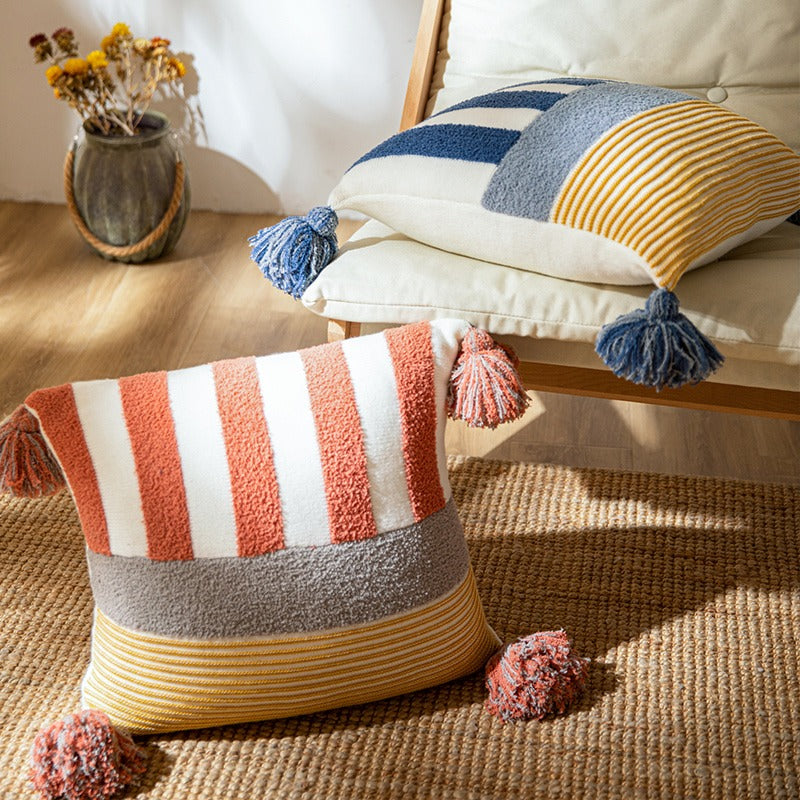 Wind Plush Tufted Pillow Living Room Sofa Cushion - Harmony Gallery
