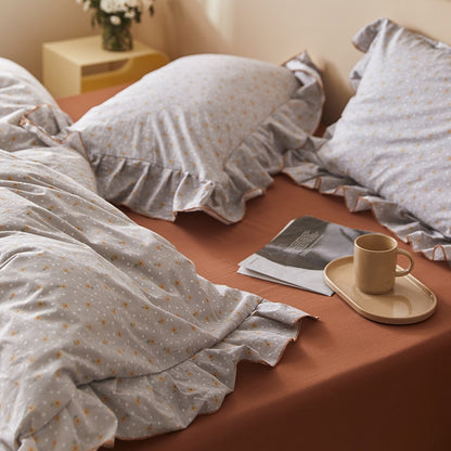 Floral Cotton Spring Breeze Retro Four-Piece Bed Set - Harmony Gallery