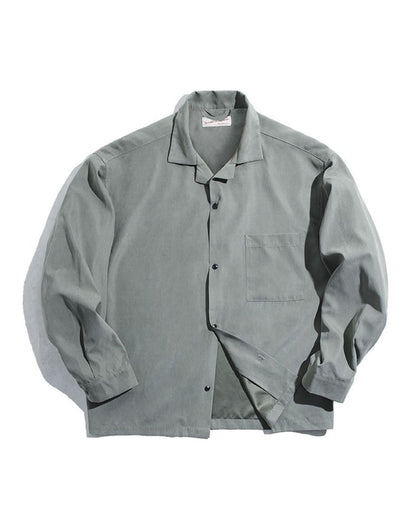 Workwear American Folded Vintage Loose Men's Shirt - Harmony Gallery