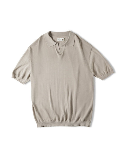 Tooling Retro Short Sleeved Knitted Polo Men's T-Shirt - Harmony Gallery
