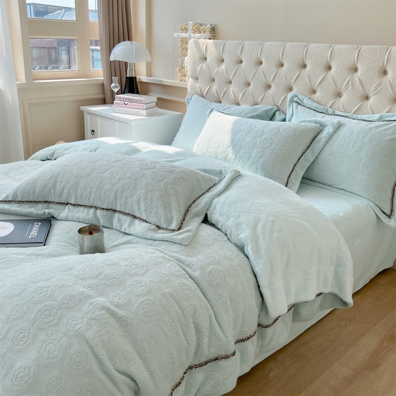 High-end Thickened Double-Sided Velvet Four-Piece Plush Bed Set - Harmony Gallery