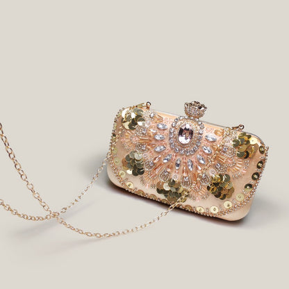 Sequined Rhinestone High-End Fashion Evening Clutch Bag - Harmony Gallery