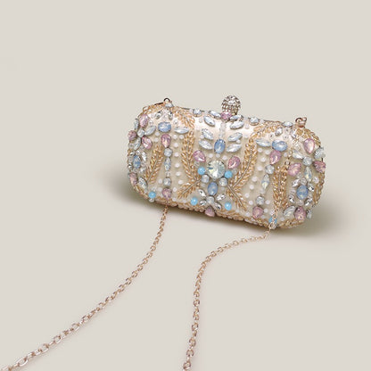 Pastel Rhinestone Banquet High-End Evening Clutch Bag - Harmony Gallery