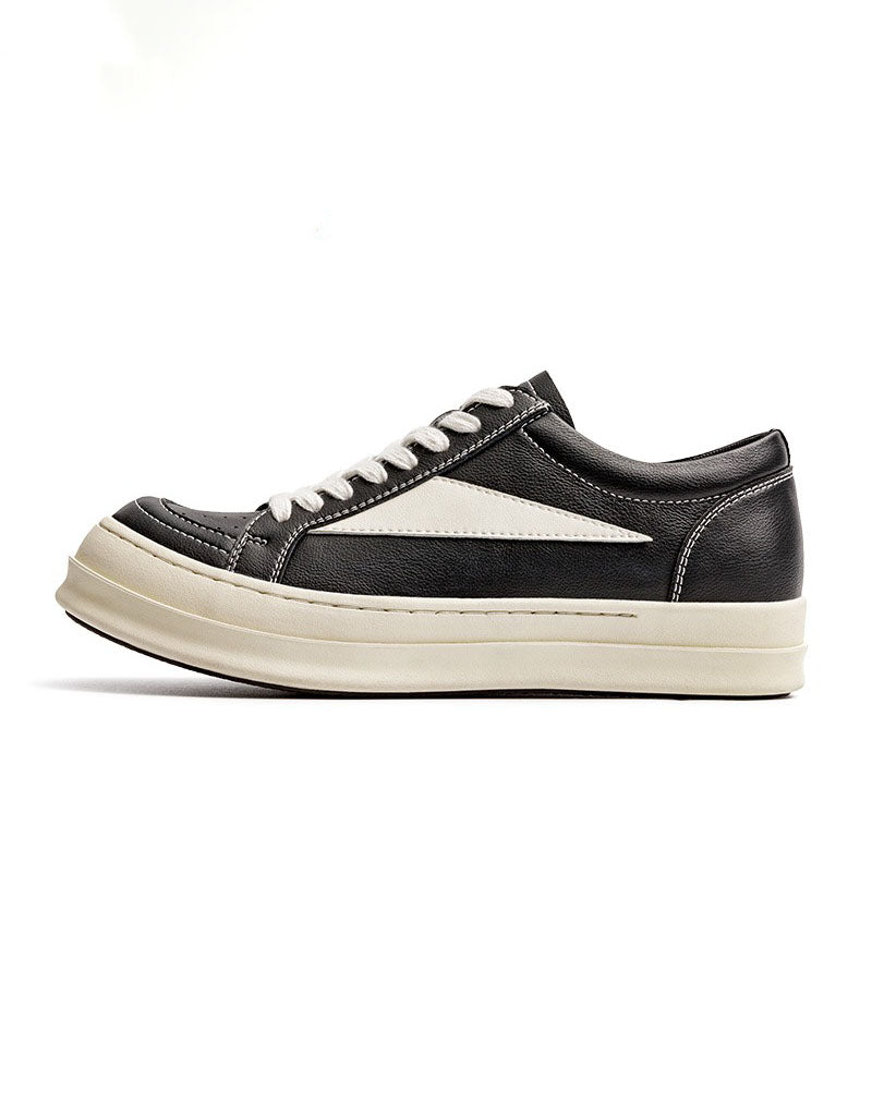 Vibe Thick Soled Round Toed Retro Stitching Unisex Shoes - Harmony Gallery