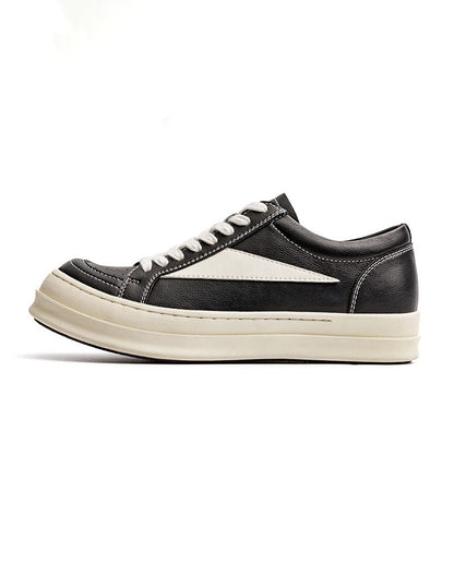 Vibe Thick Soled Round Toed Retro Stitching Unisex Shoes - Harmony Gallery