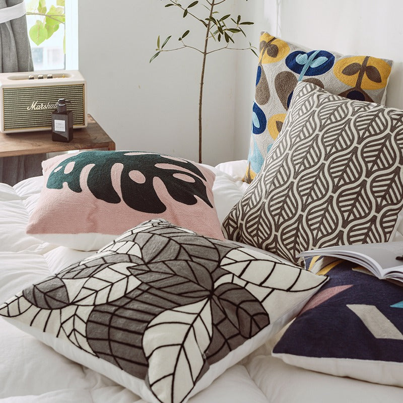 Embroidery Nordic Cotton Living Room Sofa Pillowcase - Harmony Gallery