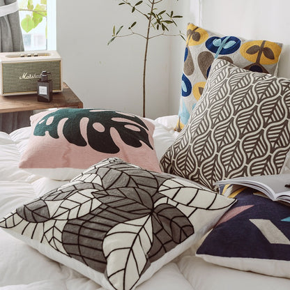 Embroidery Nordic Cotton Living Room Sofa Pillowcase - Harmony Gallery
