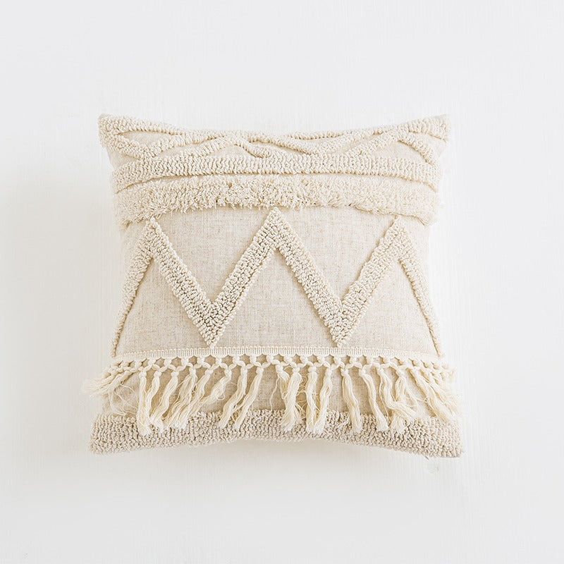 Bohemian Handmade Tassel Embroidery Living Room Cushion - Harmony Gallery