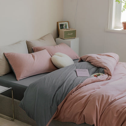 Pure Cotton Skin-Friendly Knitted Four-Piece Breathable Bed Set - Harmony Gallery