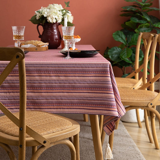 American Cotton Bohemian Ethnic Rectangular Dining Tablecloths - Harmony Gallery