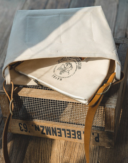 Simple American Retro Printing Tool Messenger Men's Bag - Harmony Gallery