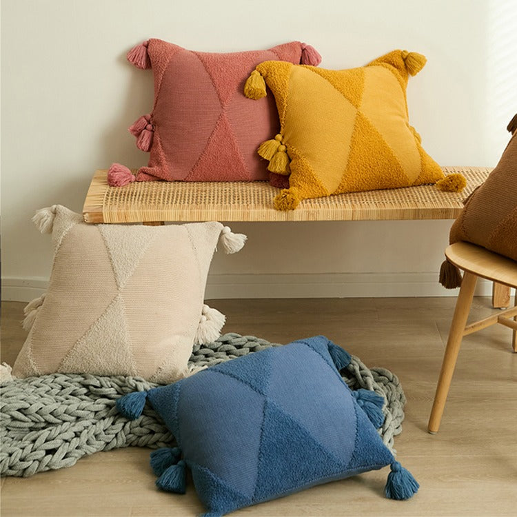 Hand Tufted Knitted Living Room Sofa Decorative Cushion - Harmony Gallery