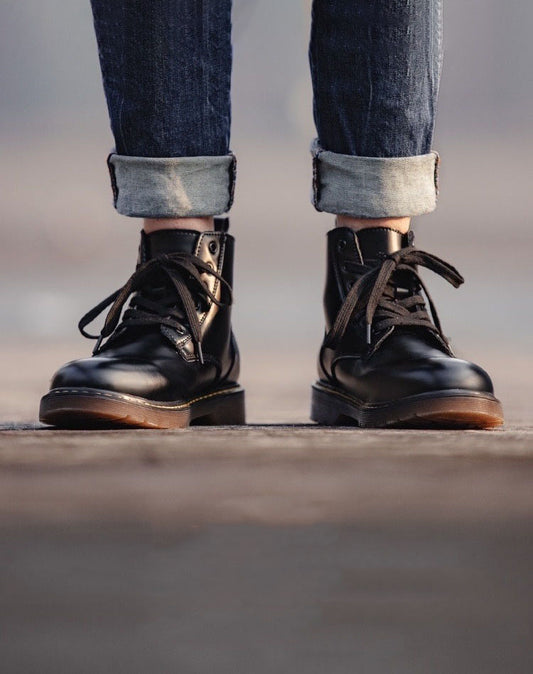 Mid-Cut Tooling All-Match British Style Unisex Martin Boot - Harmony Gallery